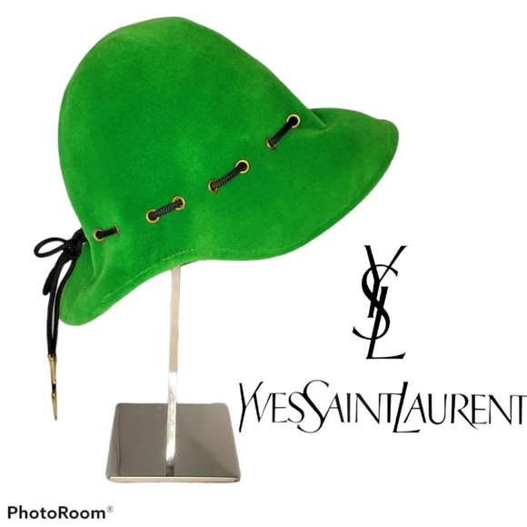 Yves Saint Laurent Accessories - VERY RARE! Yves Saint Laurent YSL Cloche hat y2k